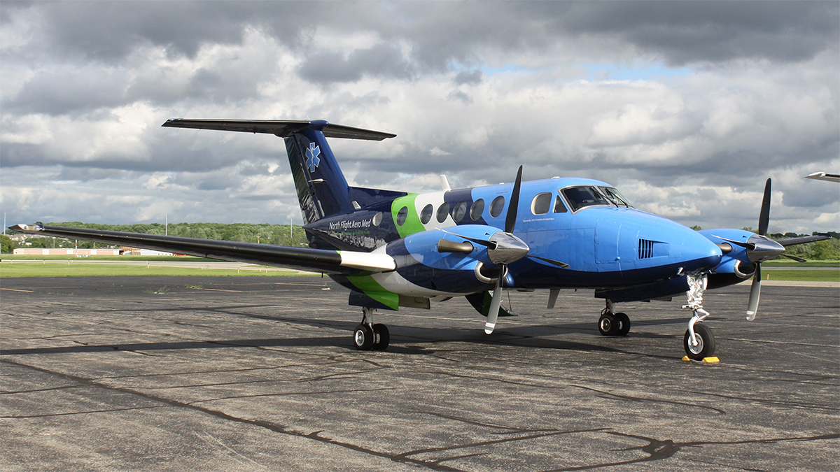 Full size: North Flight Aero Med BE20 N610TA at Ann Arbor Municipal Airport